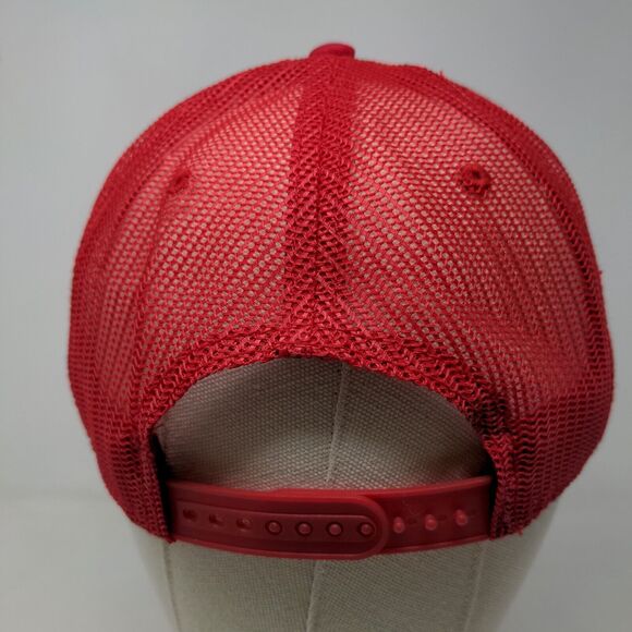 Six Flags Men's Suicide Squad Mesh Back Snapback Hat Red White Harley Quinn - Picture 8 of 13